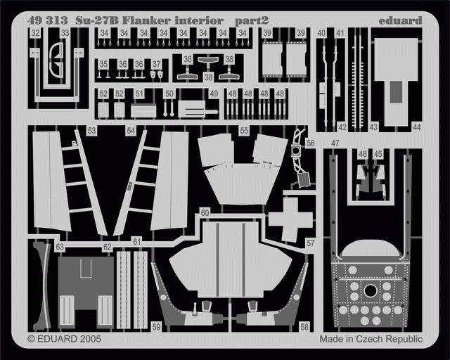Eduard 49313 Su-27 Flanker B interior 1/48 Academy – imagen 2