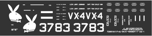 HobbyDecal AL72001V1 F-4J VX-4 Vandy1 Black Bunny October 1972 1/72 – Bild 3