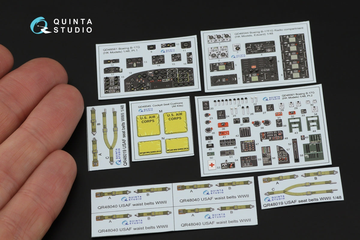 Quinta Studio QD48561 Boeing B-17G 3D-Printed &amp;amp; colored Interior on decal paper (HK models) 1/48 – image 2
