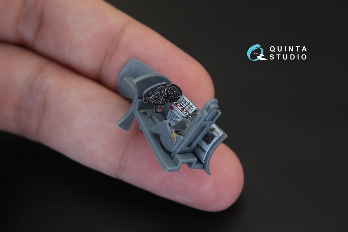 Intérieur imprimé en 3D et coloré sur papier décalcomanie Quinta Studio QD72026 MiG-15 (pour maquette Eduard) au 1/72 – image 7