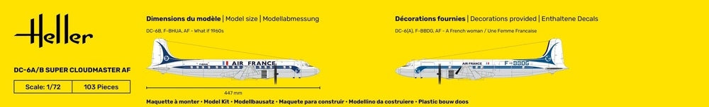 Heller 56315 DC6 Super Cloudmaster Air France - Starter Kit 1/72 – Bild 6