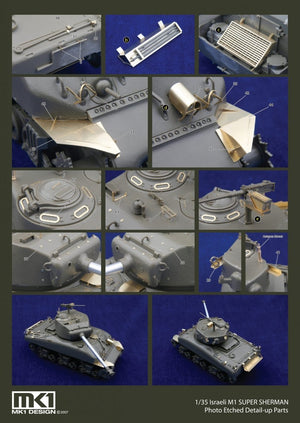 MK1 Design MM-35010 M1 SHERMAN DETAIL-UP PARTS for Tamiya 1/35 – immagine 3