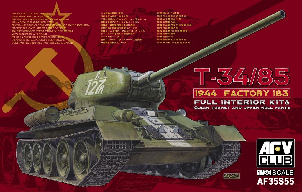 AFV Club 35S55 T-34/85 1944 Factory 183 Full Interior