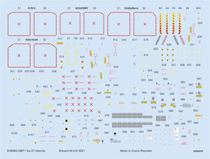 Eduard D48082 Su-27 stencils ACADEMY/KITTY HAWK/HOBBY BOSS/GWH 1/48 – immagine 2