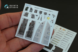 Quinta Studio QD32021 F-16C 3D-Printed &amp;amp; coloured Interior on decal paper (for Academy kit) 1/32 – immagine 3
