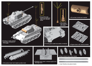 Dragon 7698 Befehls Panther Ausf.G 1/72 – immagine 2