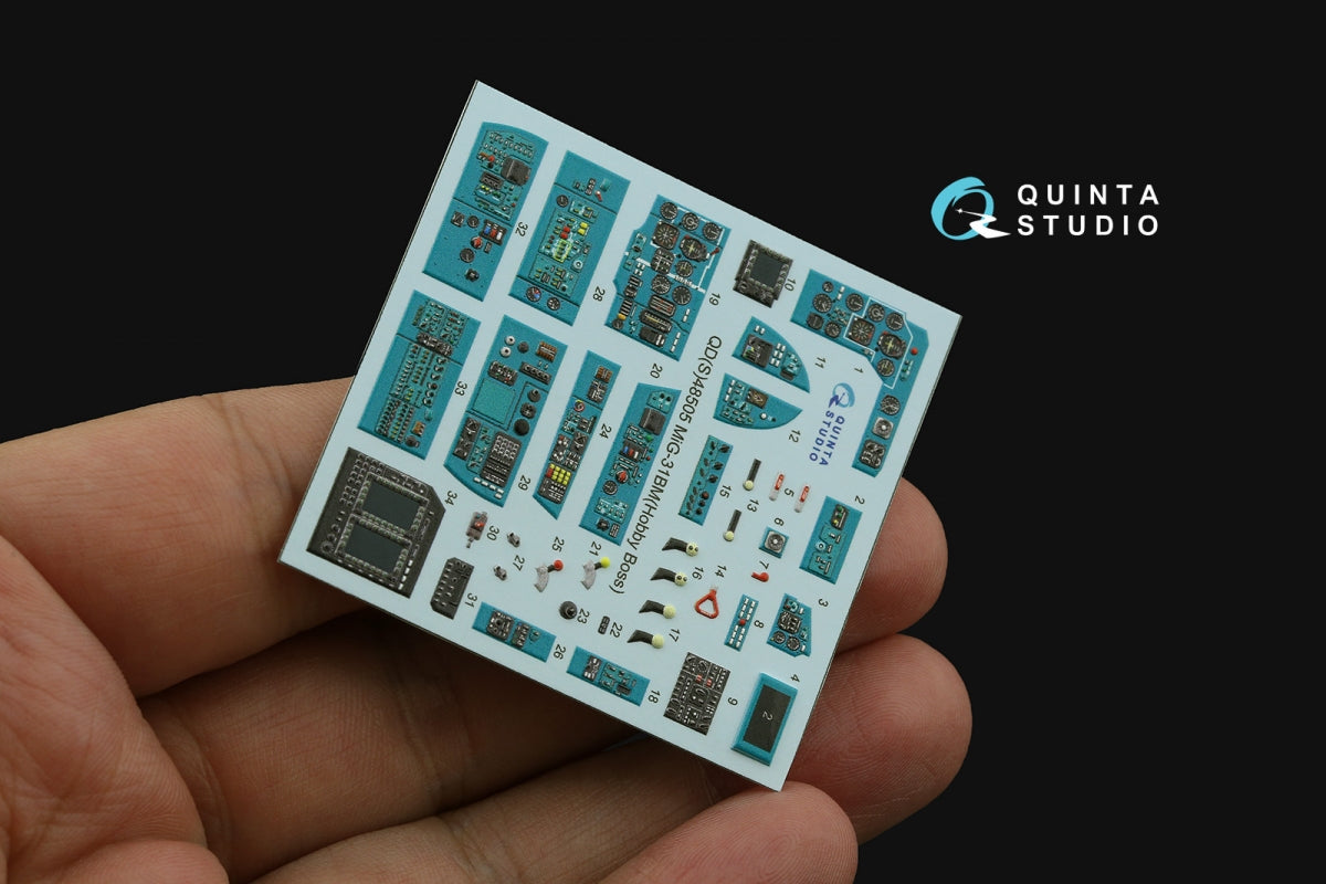 Quinta Studio QDS-48505 MiG-31BM 3D-Printed &amp;amp; coloured Interior on decal paper (Hobby Boss) (Small version) 1/48 – imagen 4