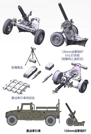 Fine Molds FM59 JGSDF 120mm Heavy Motar RT with Tractor 1/35 – Bild 9