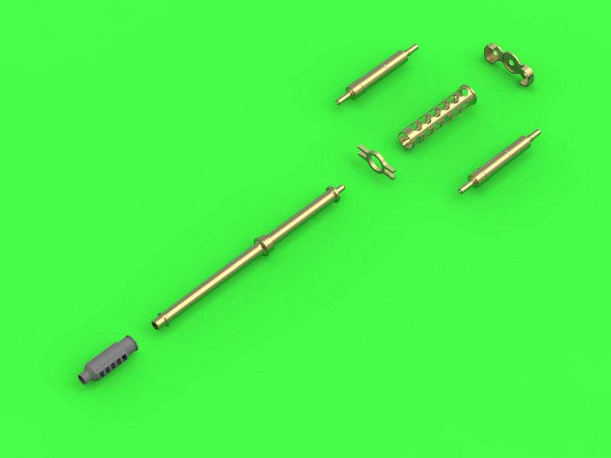 Master AM-35-002 AH-64 Apache - M230 Chain Gun barrel (30mm), Pitot Tubes and tail antenna (resin, PE and turned parts) 1/35 – zdjęcie 2