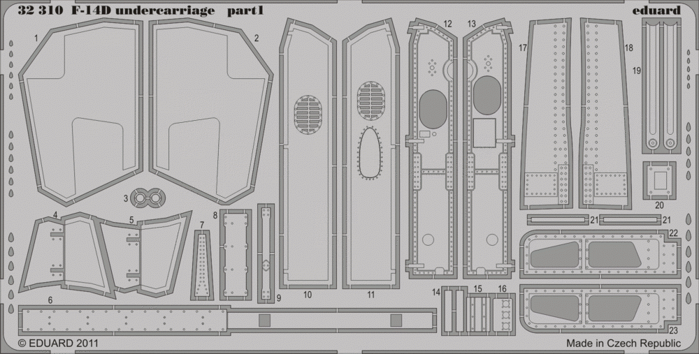 Eduard 32310 F-14D undercarriage 1/32 TRUMPETER – immagine 2