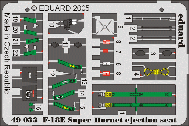 Ceintures de sécurité Lancaster Eduard 49034, échelle 1/48, Tamiya