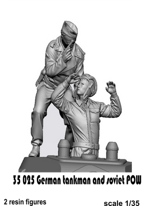 Glowel Miniatures 35025 German tankman and soviet POW 1/35