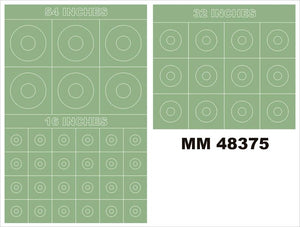 Montex MM48375 RAF SEAC ROUNDELS 54,32,16 Inches 1/48