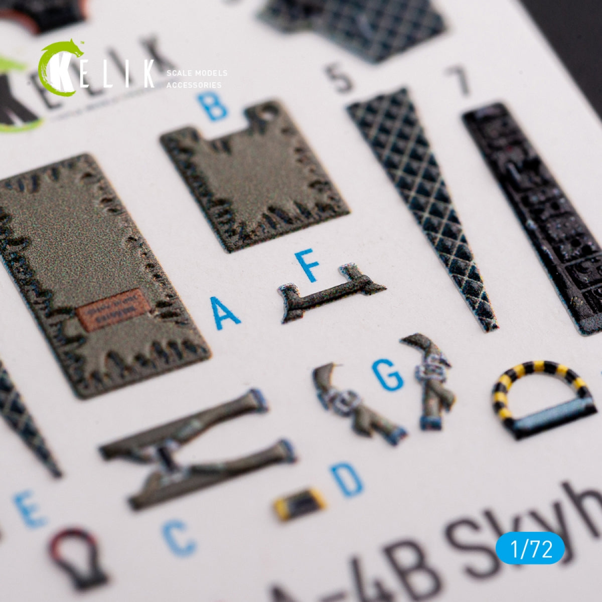 KELIK K72074 A-4B &amp;quot;Skyhawk&amp;quot; interior 3D decals for Hobby 2000/Fujimi kit 1/72 – Bild 5