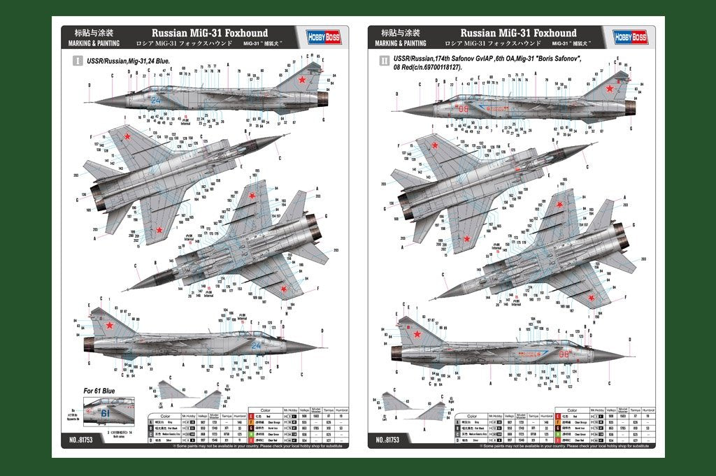 Hobby Boss 81753 Russian MiG-31 Foxhound 1/48 – Bild 2