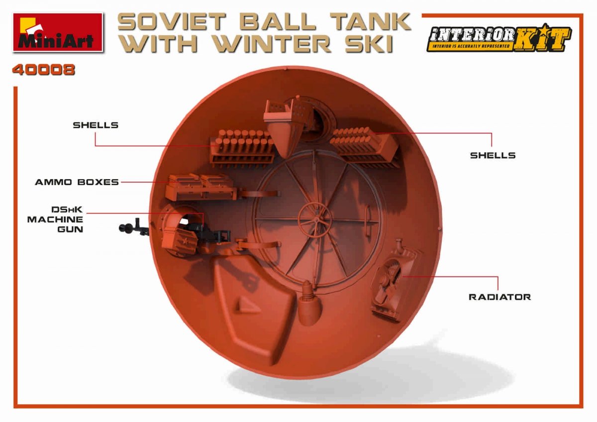 MiniArt 40008 SOVIET BALL TANK w/ WINTER SKI. INTERIOR KIT 1/35 – zdjęcie 19