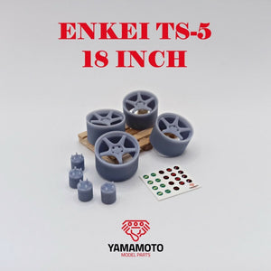 Yamamoto Model Parts YMPRIM7 Écrous Enkei TS-5 18&amp;quot; 1/24