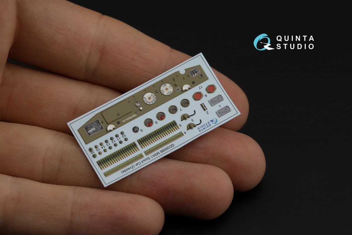 Quinta Studio QD35088 M3A1 Scout 3D-Printed &amp;amp; coloured Interior on decal paper (Zvezda) 1/35 – Bild 11