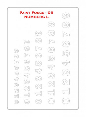 Paint Forge PFST011L STENCIL - NUMBERS – image 2