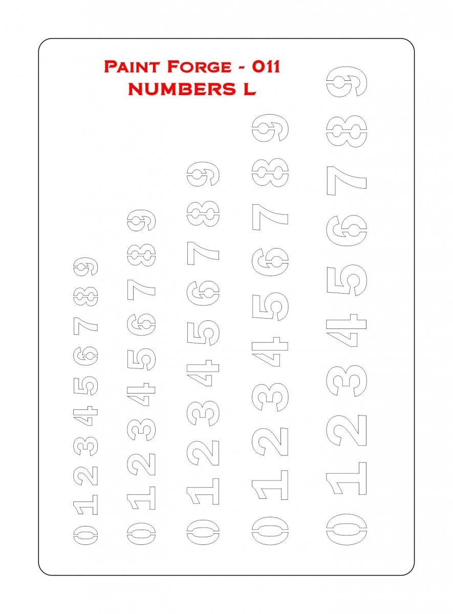 Paint Forge PFST011L STENCIL - NUMBERS – image 2