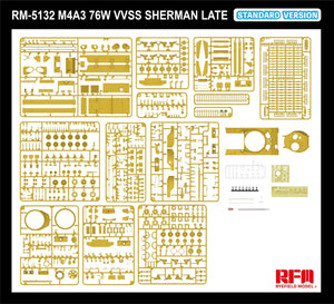 Rye Field Model 5132 M4A3 76W VVSS Sherman Late Standard Version 1/35 – zdjęcie 6
