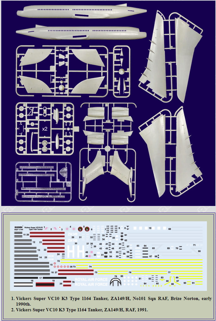 Roden 327 Vickers Super VC-10 K3 Type 1164 Tanker 1/144  – image 3