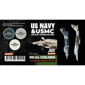 AK Interactive RCS117 US Navy &amp;amp; USMC Aircraft Colors 1945-1980 3x17ml – imagen 2