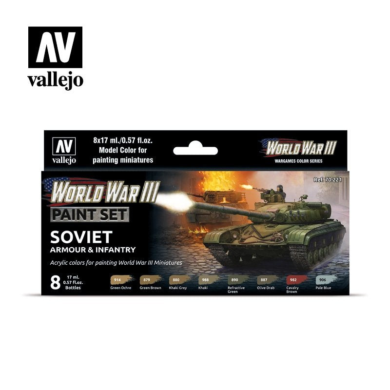 Vallejo 70221 WWIII Soviet Armour & Infantry 8x17ml