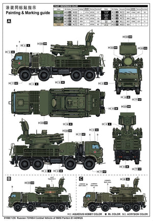 Trumpeter 01060 Russian 72V6E4 Combat Vehicle of 96K6 Pantsir -S1 ADMGS 1/35 – immagine 5