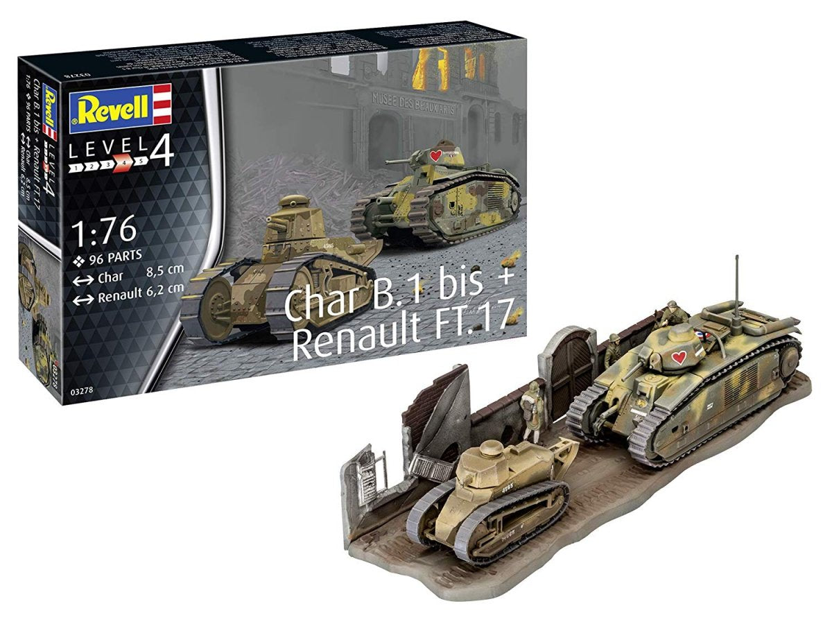 Revell 03278 Char. B.1 bis - Renault FT.17 1/76 – imagen 6