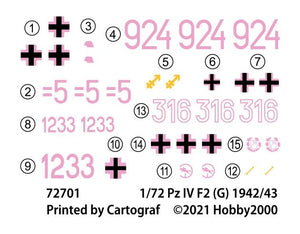 Hobby 2000 72701 Pz.Kpfw.IV Ausf.F2 (G) Eastern Front 1942 DRAGON + CARTOGRAF 1/72 – immagine 3
