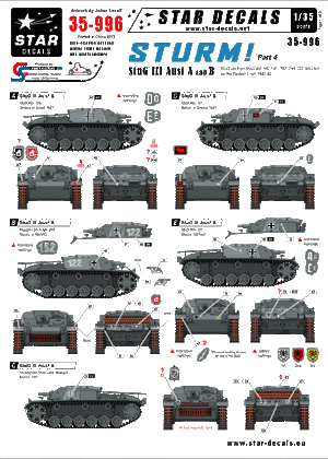Star Decals 35-996 STURM 4 StuG III Ausf B 1/35