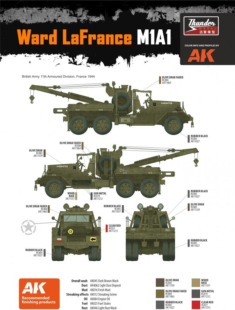 Thunder Model 35014B US Heavy Wrecker Ward Lafrance Model M1 - Series 5 M1A1 Limited Bonus Edition 1/35