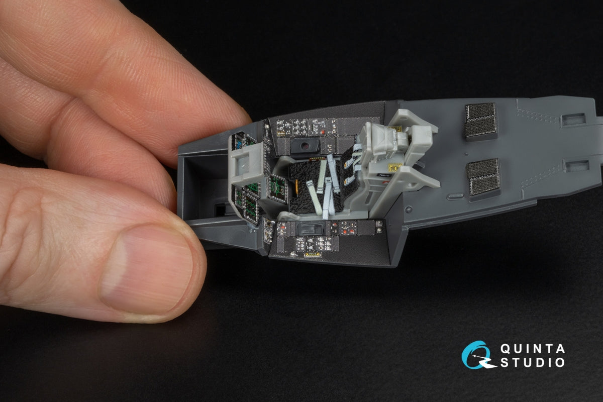 Quinta Studio QD48652 F-22 Raptor 3D-Printed &amp; coloured Interior on decal paper (Hasegawa) 1/48