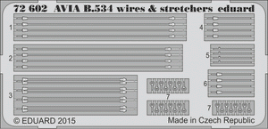 Eduard 72602 Avia B.534 wires &amp;amp; stretchers 1/72 EDUARD