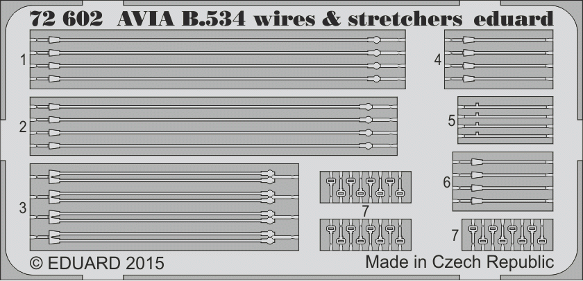 Eduard 72602 Avia B.534 wires &amp;amp; stretchers 1/72 EDUARD