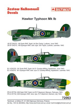 Techmod 72063 - Hawker Typhoon Ib 1/72 – zdjęcie 2