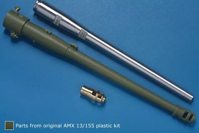 RB Model 35B126 French 155mm L/33 Barrel for French self-propelled howitzer AMX 13/155 Mk F3 dedicated to Heller kit (81151) 1/35 – zdjęcie 2