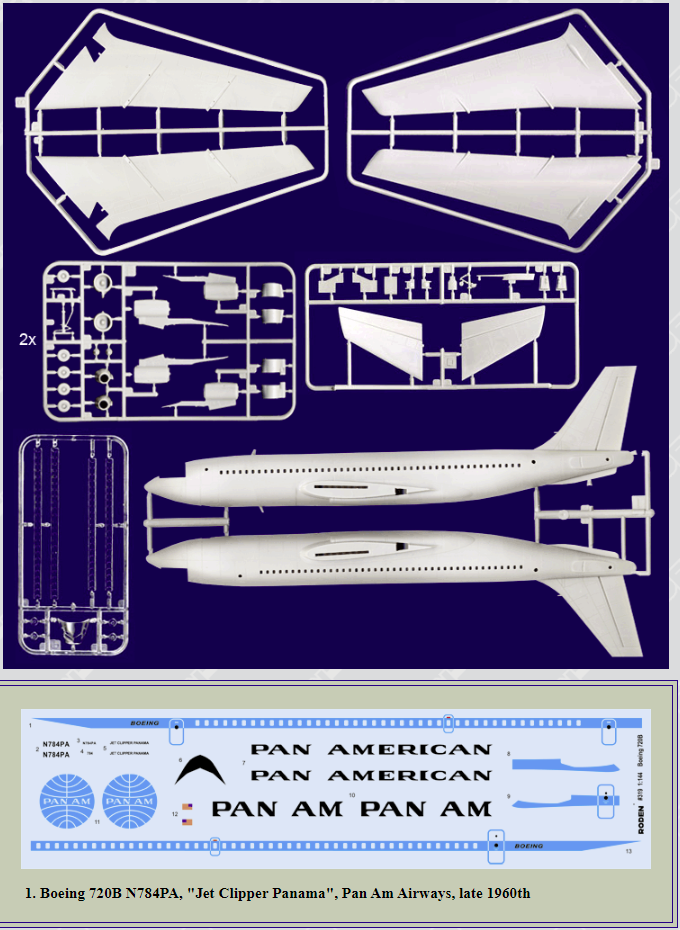 Roden 319 Boeing 720B Pan American 1/144 – Bild 2