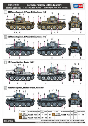 Hobby Boss 82956 German Pz.Kpfw. 38(t) Ausf.E/F 1/72 – zdjęcie 4