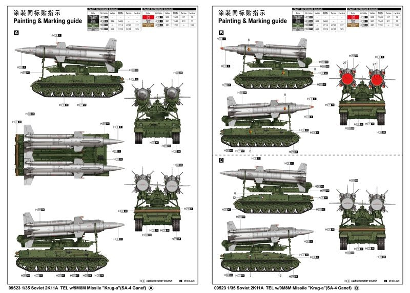 Trumpeter 09523 TEL soviétique 2K11A avec missile 9M8M Krug-a SA-4 Ganef 1/35 – image 2