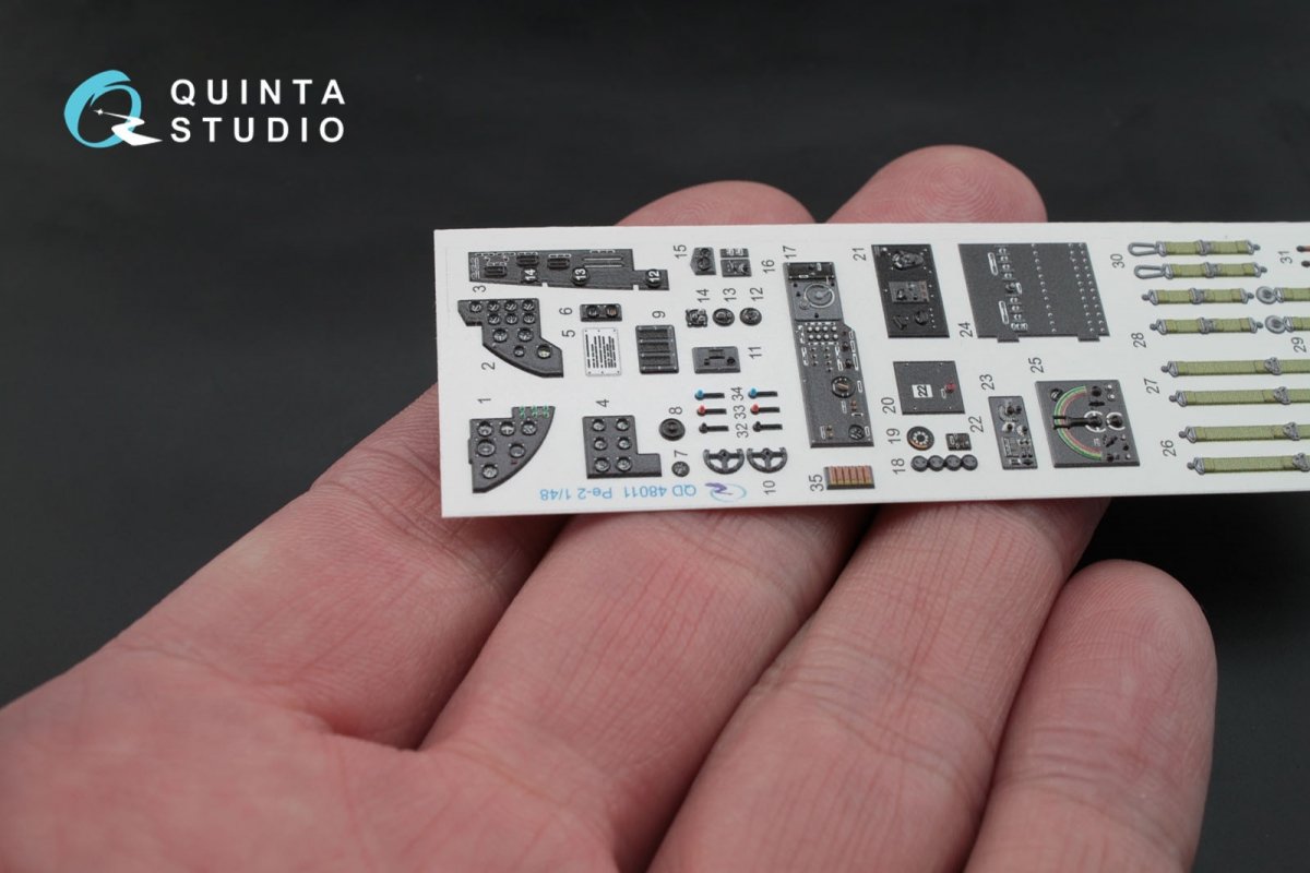 Quinta Studio QD48011 Pe-2 3D-Printed &amp;amp; coloured Interior on decal paper (for Zvezda kits) 1/48 – imagen 3