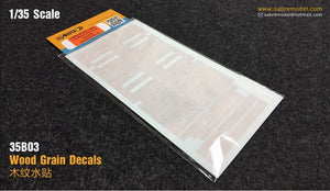 Sabre 35B03 Complete Wood Grain Decals for railcar deck (For SABRE 35A05) 1/35 – immagine 2