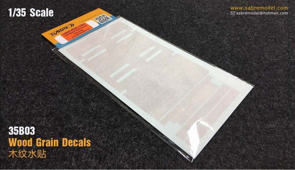 Sabre 35B03 Complete Wood Grain Decals for railcar deck (For SABRE 35A05) 1/35 – immagine 2