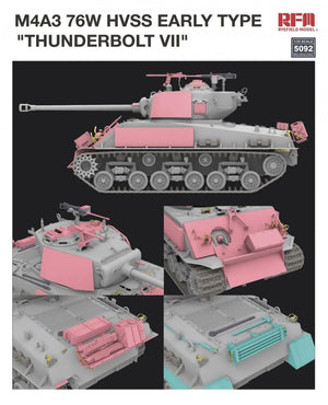Rye Field Model 5092 M4A3 76W HVSS Early Type &amp;quot;Thunderbolt VII&amp;quot; 1/35 – zdjęcie 2