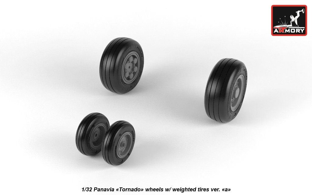 Armory Models AW32501a Panavia Tornado wheels, w/ tyres type “a” (DL) 1/32 – Bild 4
