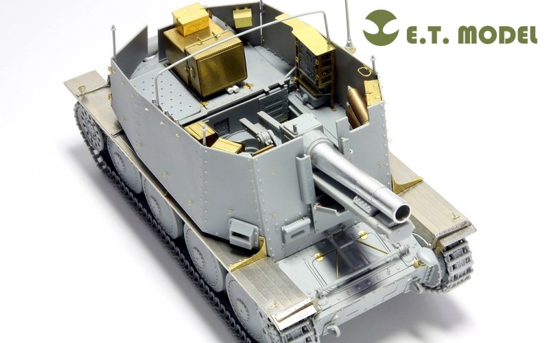 E.T. Model E35-005 WWII German Sd.Kfz.138/1 Ausf.H 15cm sIG33/1 “Grille” (For DRAGON 6470) 1/35 – immagine 2