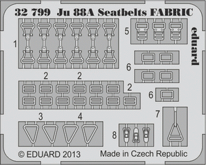 Eduard 32799 Ju 88A seatbelts FABRIC 1/32 Revell – imagen 2