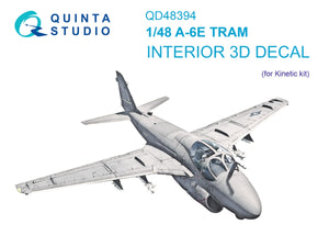 Quinta Studio QD48394 A-6E TRAM 3D-Printed &amp;amp; coloured Interior on decal paper (Kinetic) 1/48