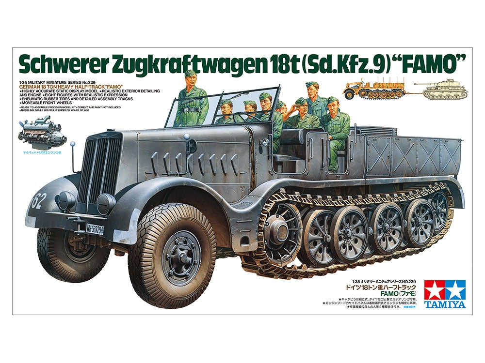 Tamiya 35239 German 18-Ton Heavy Half-Track FAMO 1/35 – zdjęcie 2